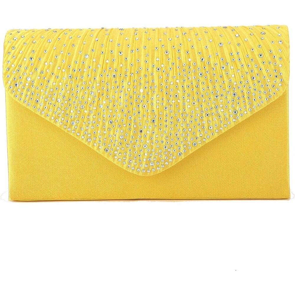 Women's yellow Envelope Clutch & Crossbody Bag for Wedding Party Ladies!!